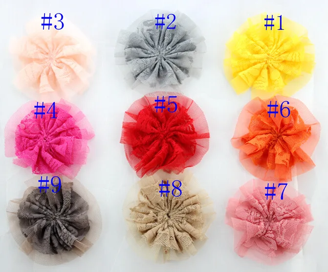 Детские аксессуары для волос девочек 9 см розетка сделай сам кружевные сетчатые