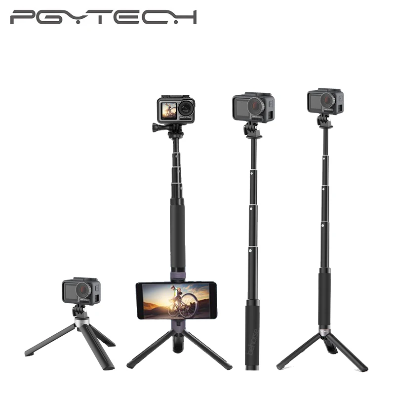 PGYTECH DJI Osmo экшн-штатив селфи палка 1/4 крепление рукоятка Штатив для GoPro Hero 7 6 5 Insta360 one X карманные аксессуары