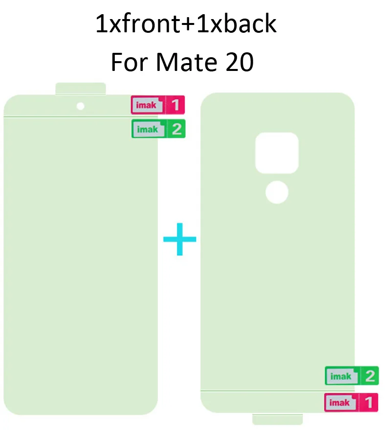 1xfront 1xback Imak Гидрогелевая пленка 3 III для huawei mate 20 Pro Lite задняя Передняя Задняя Защитная Прозрачная Олеофобная пленка - Цвет: 1xfront 1xback