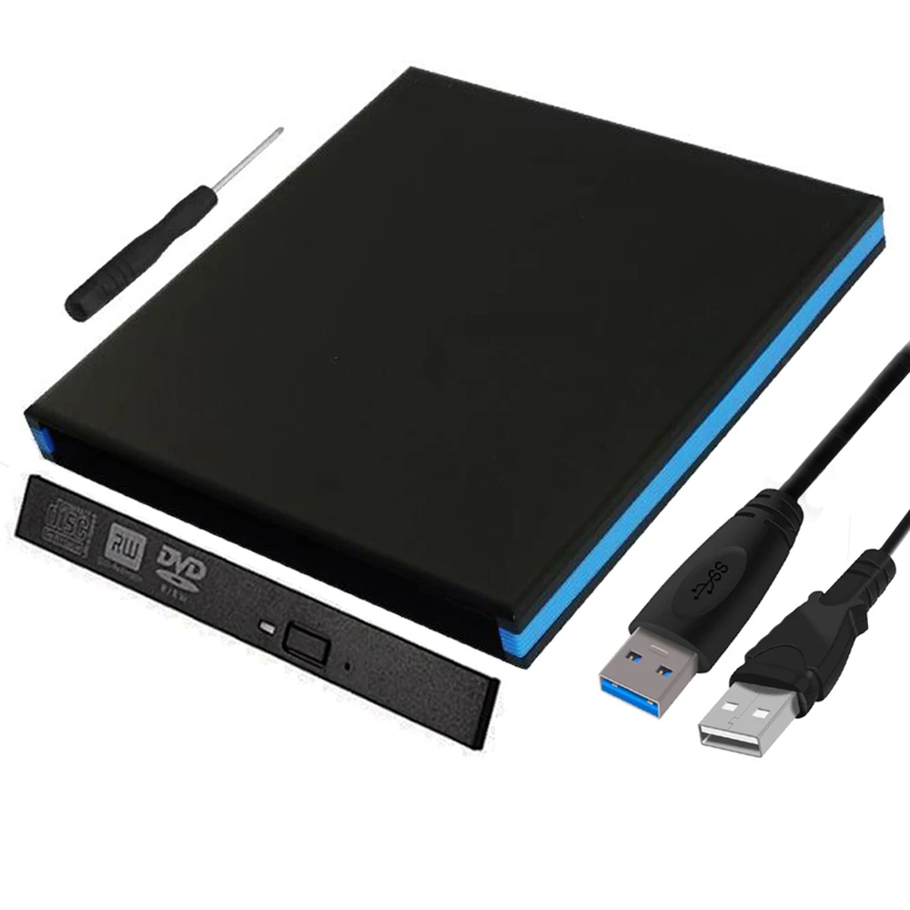 Внешний корпус для CD/DVD RW USB 3 0 чехол 12 7 мм SATA оптического привода ноутбука без
