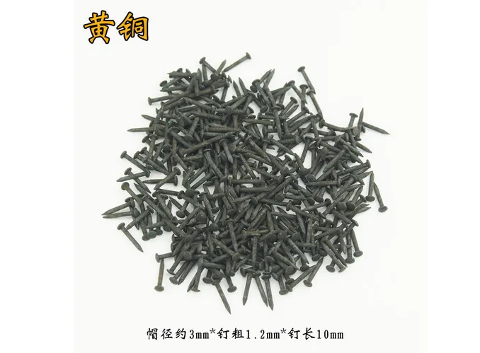 Крепежные изделия Китайский медный гвоздик маленький барабан Латунная старинная шарнирная шпилька 1,2 мм * 8 мм на.