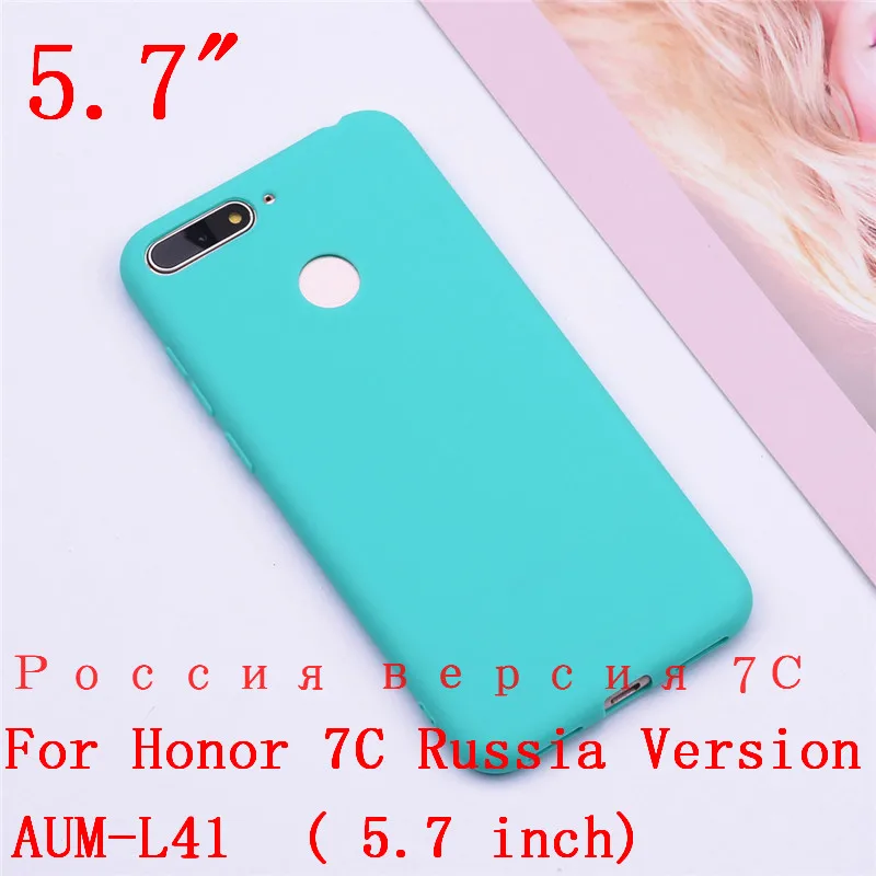 Light green Honor 7C 5,7 чехол s on для huawei honor 7C AUM-L41 чехол 5,7 дюймов мягкая задняя крышка из ТПУ для huawei honor 7C чехол для телефона s сумка - Цвет: Light green