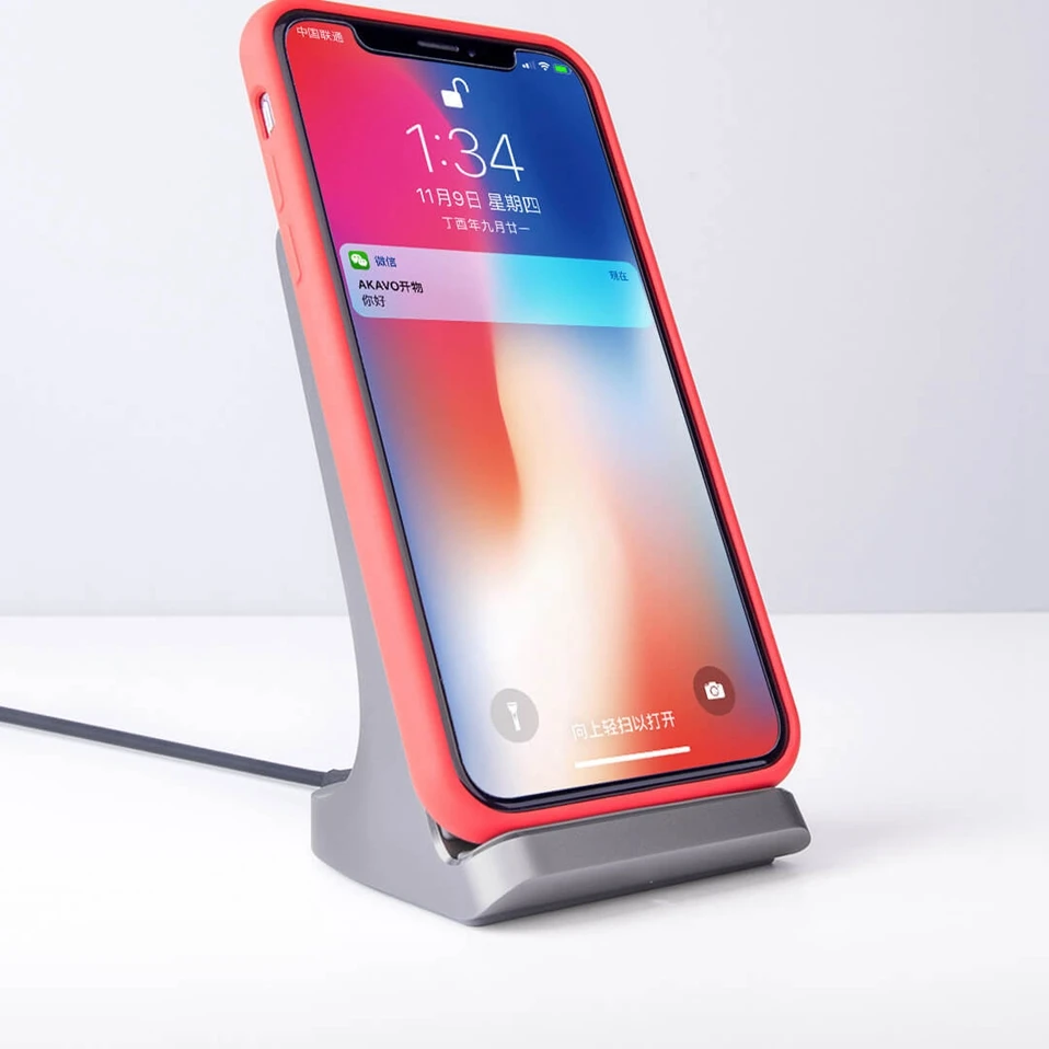 Xiaomi QI Беспроводное зарядное устройство Быстрая зарядка Вертикальная usb type-C для