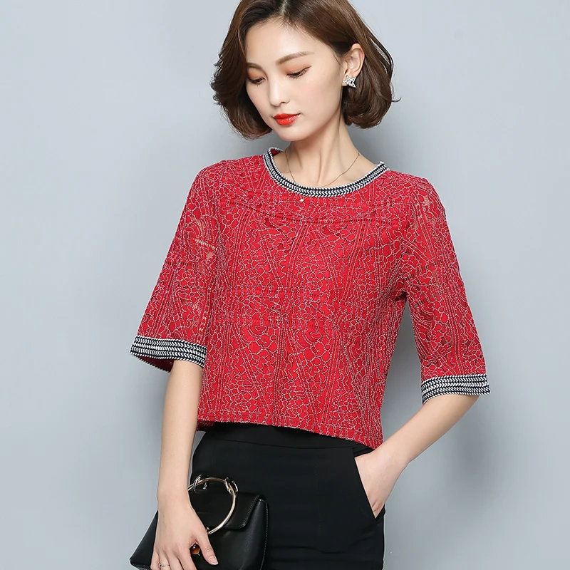 Новинка 2017 рукава темперамент Тонкий худые женщины блузка Топы корейской версии