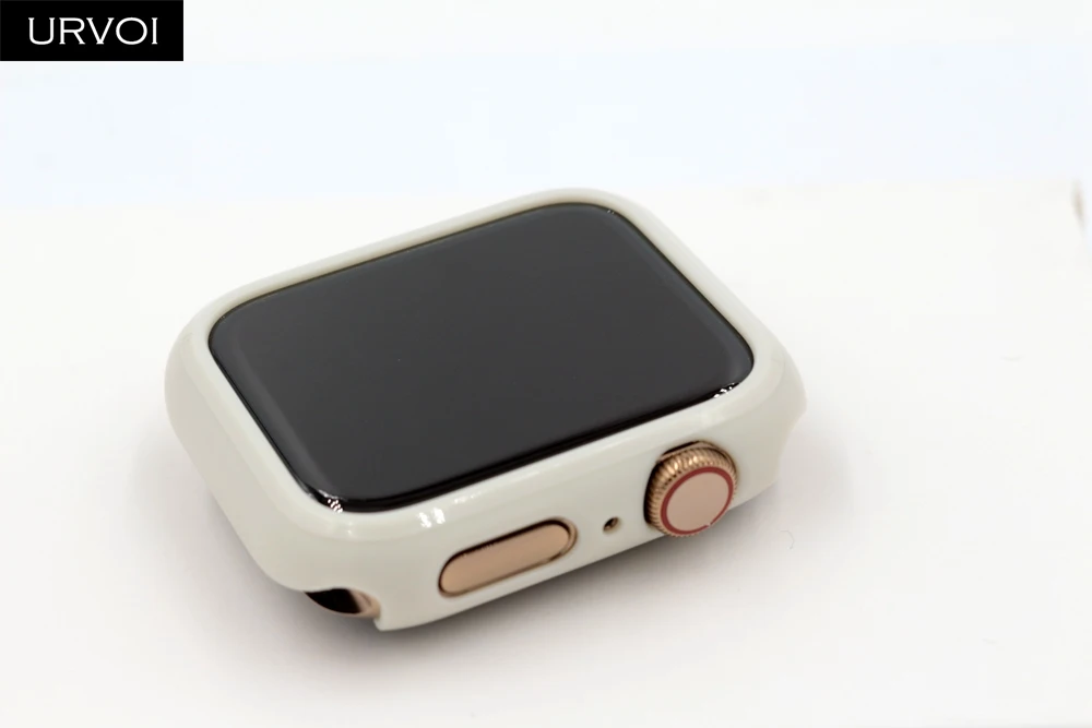 Чехол URVOI из поликарбоната для Apple Watch series 5 4 пластиковый бампер с жесткой рамкой