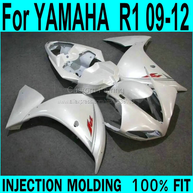 Abs Обтекатели для YAMAHA R1 2009 2010 2011 2012 2013 (жемчужно белый) yzfr1 Инжекционный обтекатель
