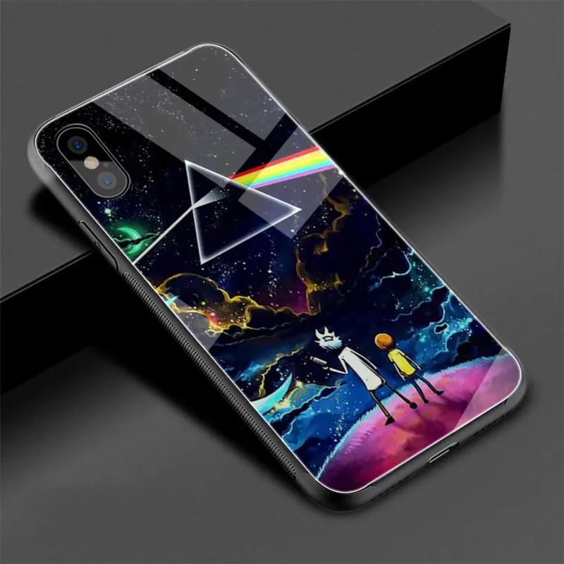Черный чехол из закаленного стекла ТПУ для iPhone 11 Pro X или 10 8 7 6 6S Plus Xr Xs Max