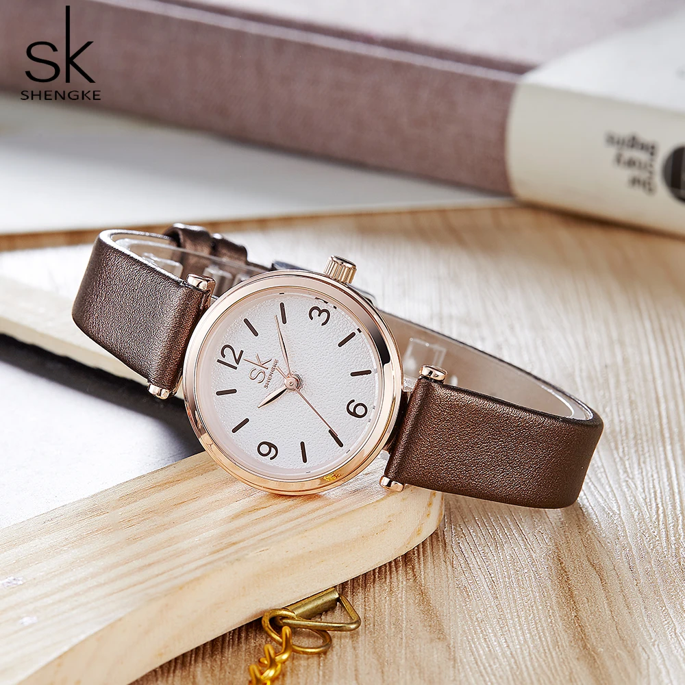 Shengke наручные часы relogio feminino Лидирующий бренд роскошные женские часы кварцевые классические повседневные аналоговые часы для женщин
