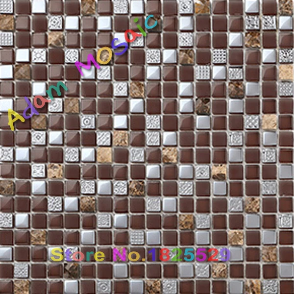 Стеклянная плитка коричневый мозаика стеновых панелей природного камня