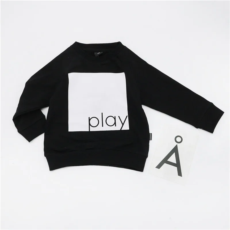 Boys Fashion Tops Toddler Sport Shirt Black/Gray European Style Boy Sweatshirt Children Long Sleeve Outwear Causal | Детская одежда и