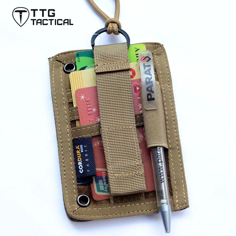 TTGTACTICAL Военный Тактический Патч ID держатель для карт шеи значок держатель ручки шейный ремешок w/брелок и кредитные карты Органайзеры