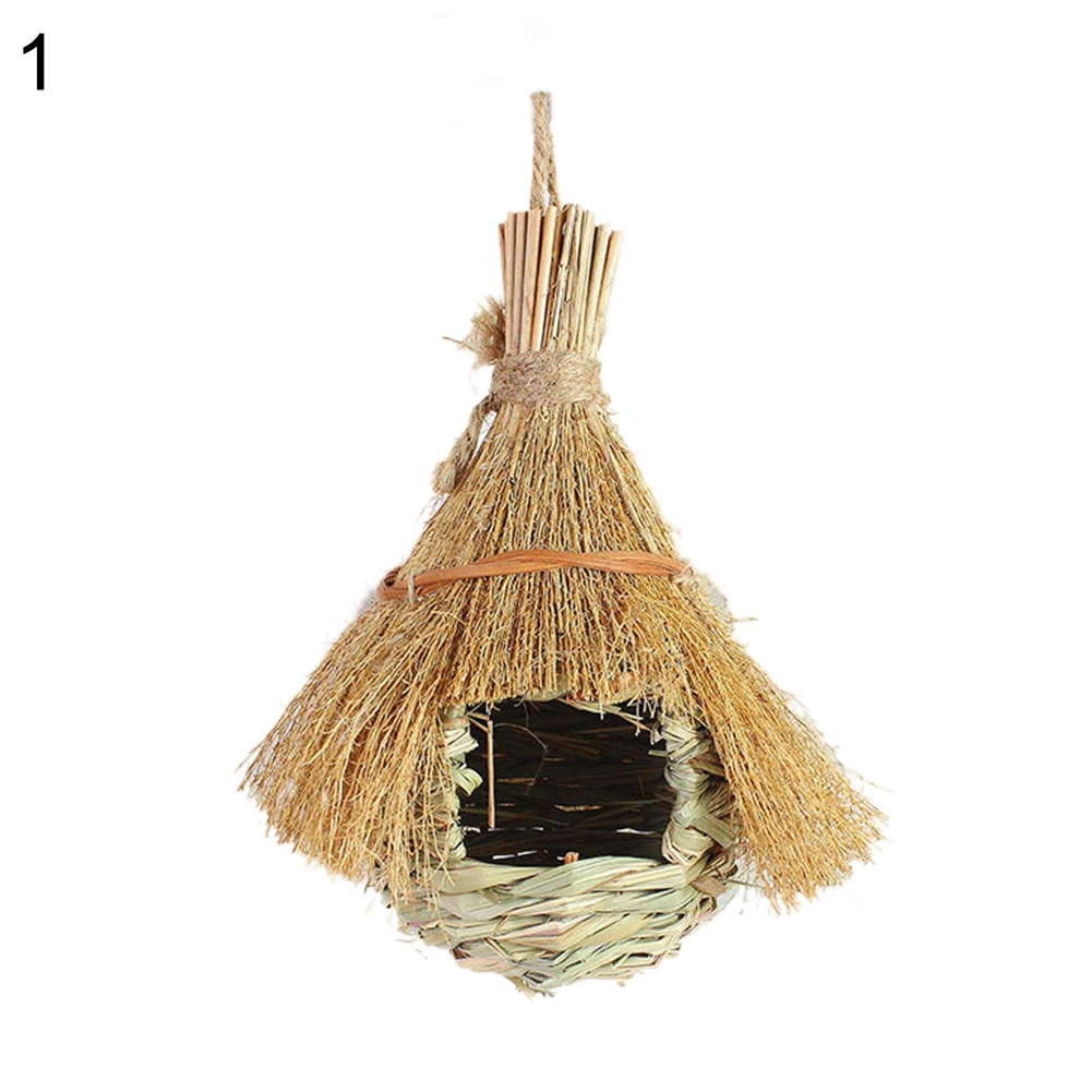 Клетка для птиц Птичье гнездо естественная трава корзина яиц птицы дом напольная