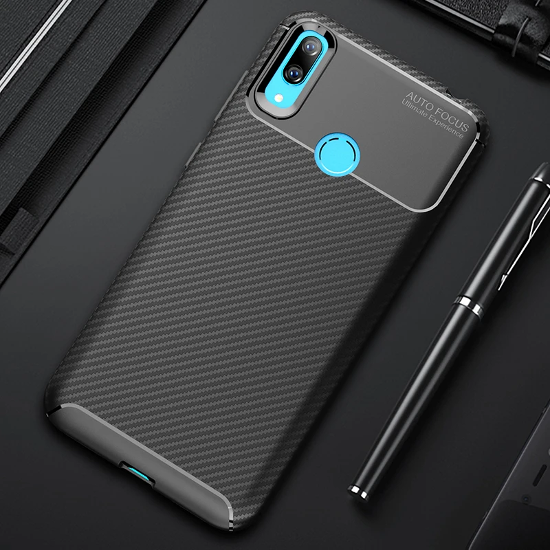 Для huawei Y6 Чехол Мягкий Силиконовый ТПУ углеродное волокно противоударный защитный задний Чехол для huawei Y7 чехол