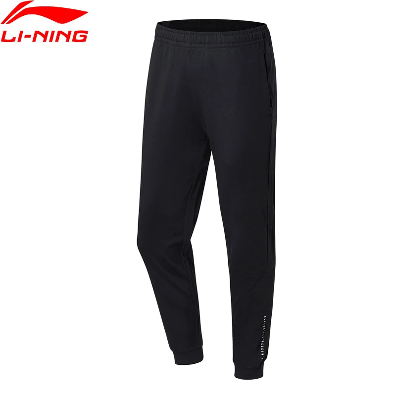 Женские баскетбольные штаны Li Ning прямые спортивные из 72% хлопка и полиэстера с
