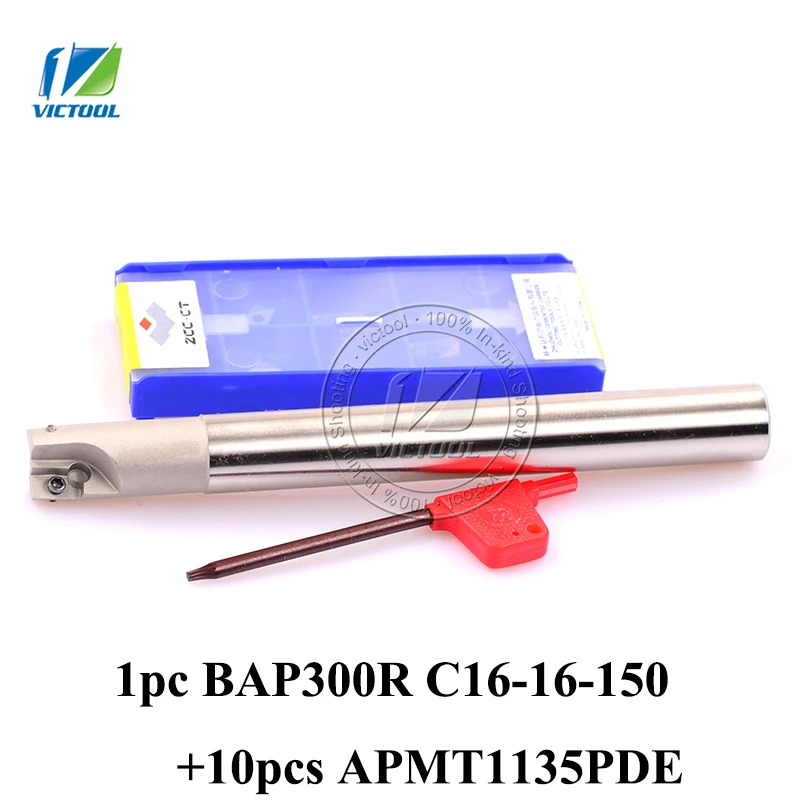 Фрезерная головка BAP 300R C16 16 150 с 10 вставками APMT1135PDR квадратная Наплечная