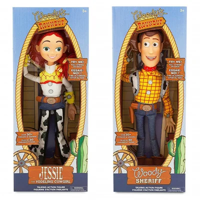 woody and Jessie 1" Pixar Toy Story 4 говорящие Вуди и Джесси Фигурки Коллекционная модель игрушки куклы для детей Рождественский подарок на день рождения - Цвет: woody and Jessie