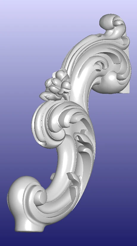 

Модель 3D STL для фрезерного станка с ЧПУ, рельефная резьба, дизайн мебели, диван-кровать, часть с узором, ножка 311