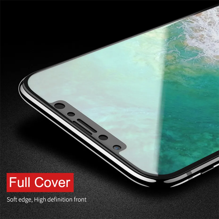 3D полное покрытие из закаленного стекла для iphone XS X XR max Защитная пленка экрана