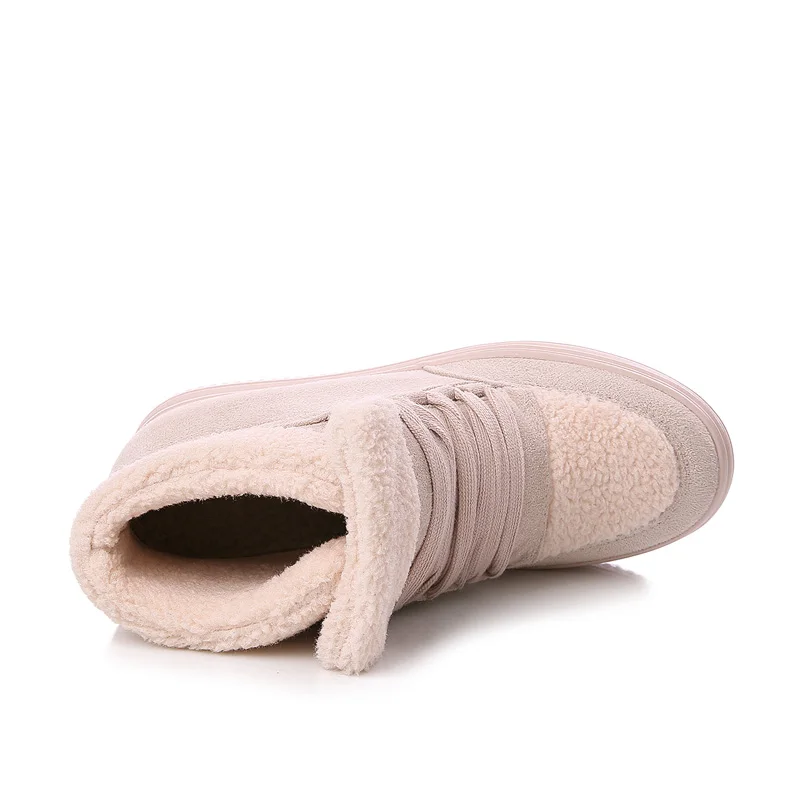 Женские зимние ботинки теплые замшевые ботильоны на платформе женская