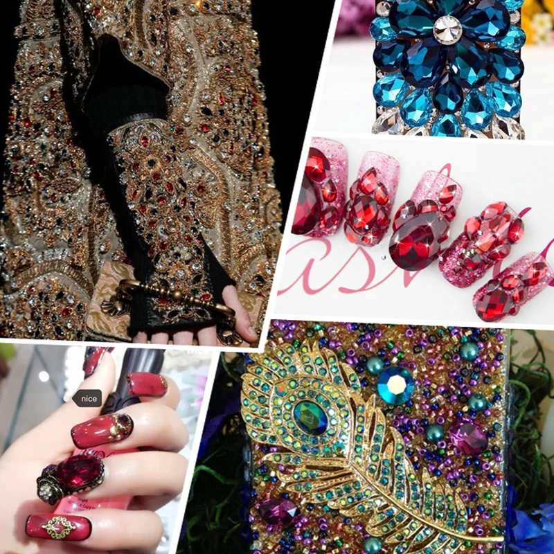 Перидот кристаллы Pointback Strass DIY ремесленные аксессуары блестящие прямоугольные