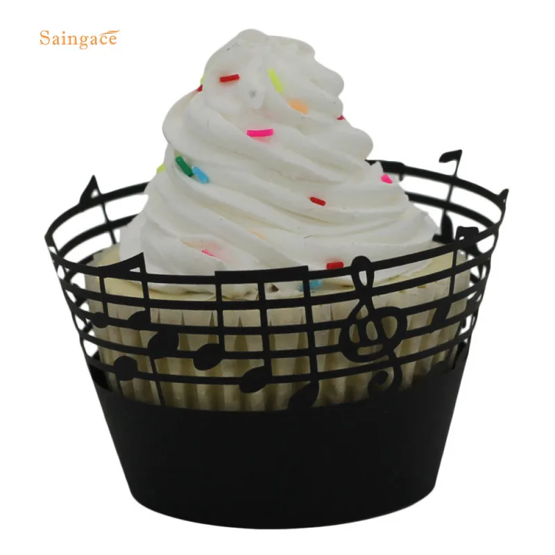 Saingace 25 шт. Joyful музыкальная кружка для торта пустые кексы бумажные обертки кексов