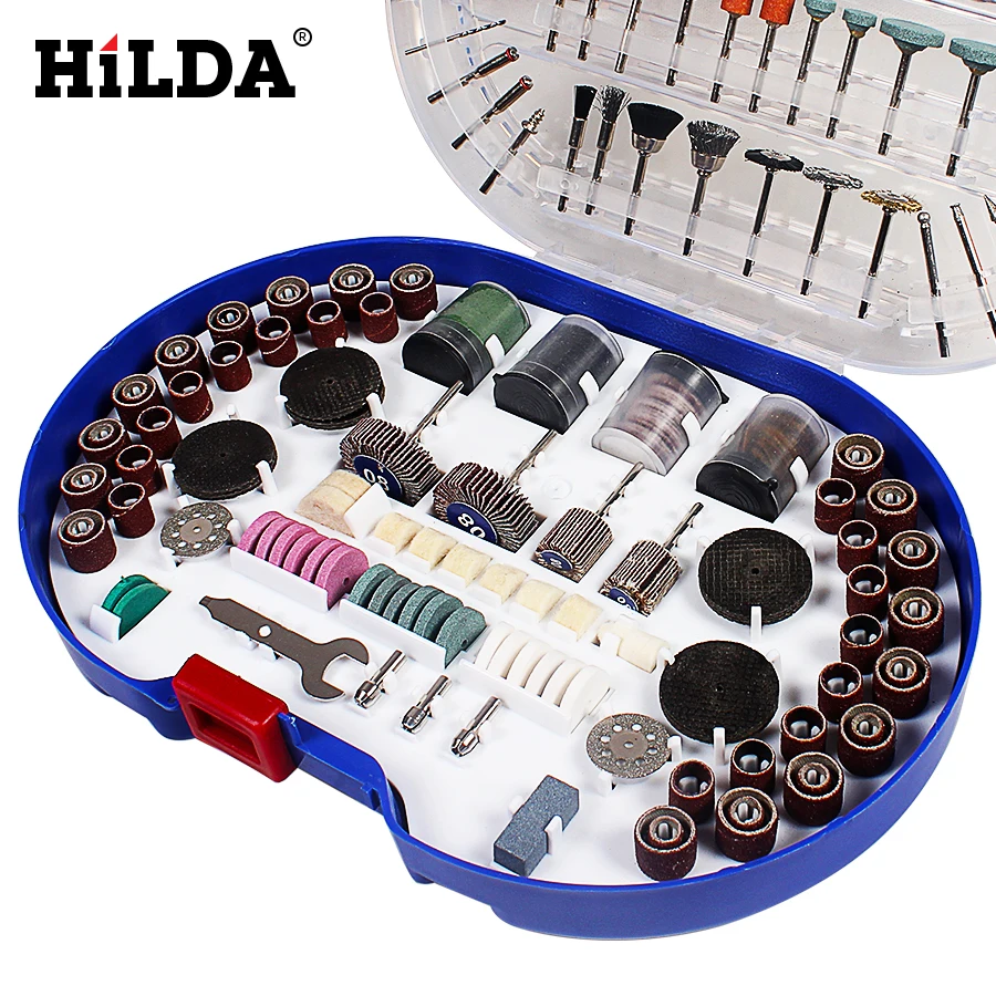 HILDA 276 шт. набор роторных инструментов для Dremel, аксессуары для роторных инструментов для шлифовки, полировки, резки, наборы абразивных инструментов