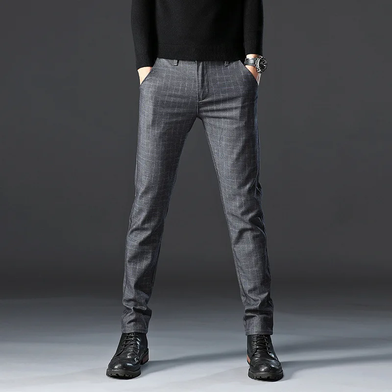 Мужская одежда Новинка осени 2019 мужские Стрейчевые повседневные брюки цвета