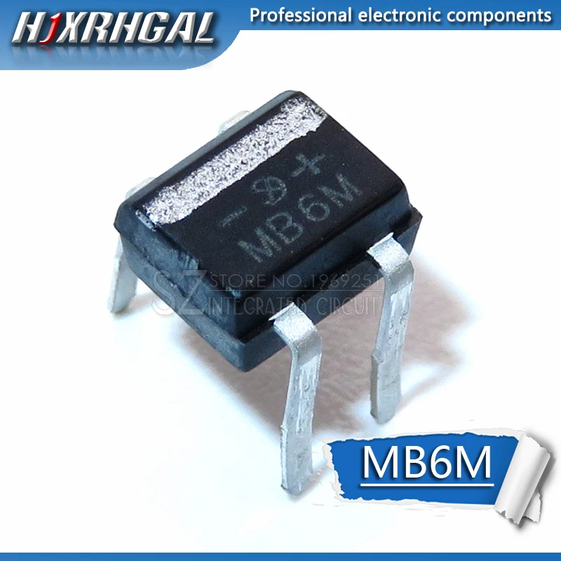 100 шт. MB6S MB6M MB10S MB10M MB6F 0.5A 600 в Миниатюрный Мостовой выпрямитель новый оригинальный