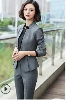 blazer and pant Модный приталенный женский пиджак с разрезом и длинным рукавом, OL Блейзер, элегантная верхняя одежда из двух частей, брючный костюм, деловая, офисная, рабочая одежда 9993 - Цвет: blazer and pant