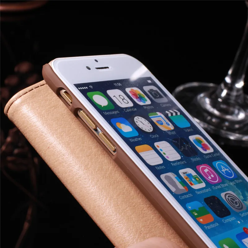 Чехол CYBORIS из натуральной кожи для iphone 6 6S 6plus iPhone7 7plus откидной кожаный чехол