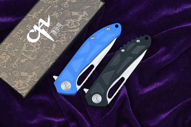 

CH CH3509-G10 Flipper Folding Knife D2 Blade G10 Handle Ball Bearing Utility Outdoor Camping Tactical Knives EDC Tool