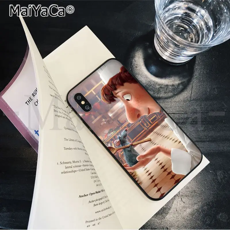 Мягкий резиновый черный чехол для телефона MaiYaCa raatouille для Apple iPhone 8 7 6 6S Plus X XS MAX 5 5S SE XR Чехол для мобильного телефона s