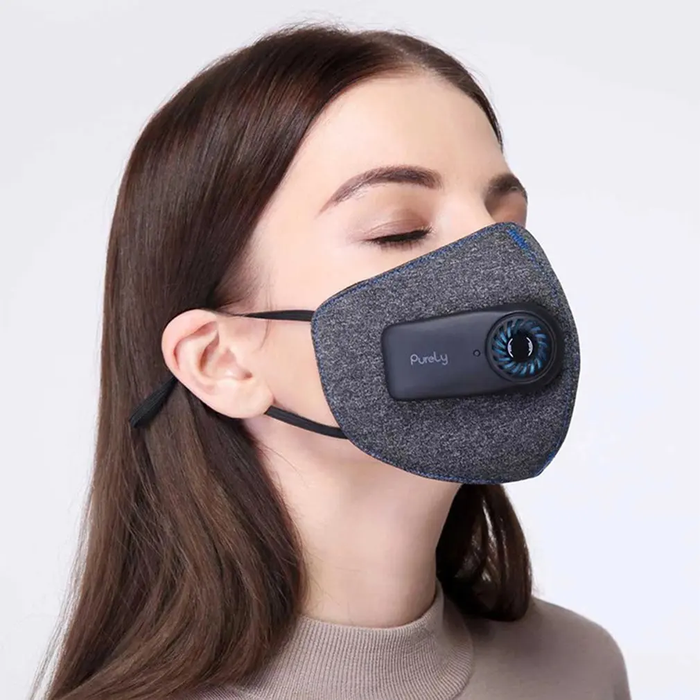Xiaomi чисто Пылезащитная маска фильтр для воздуха фильтр Маска Анти дымка рот маска с PM2.5 550 mAh Battreies перезаряжаемый фильтр с вентилятором H15