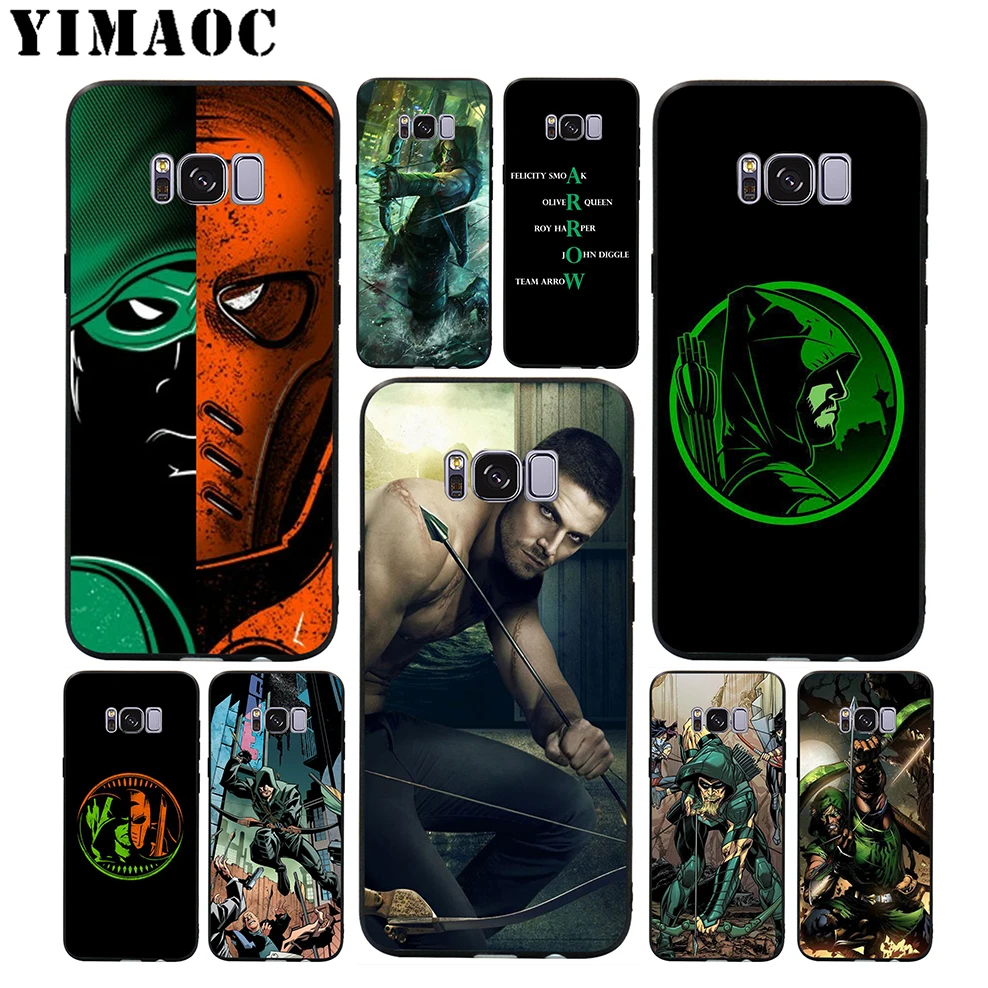 Мягкий чехол YIMAOC с зеленой стрелкой для Samsung Galaxy S10 S10e S9 S8 A6 Plus S7 S6 Edge A7 A5 A3 J6 Note 9 8 |