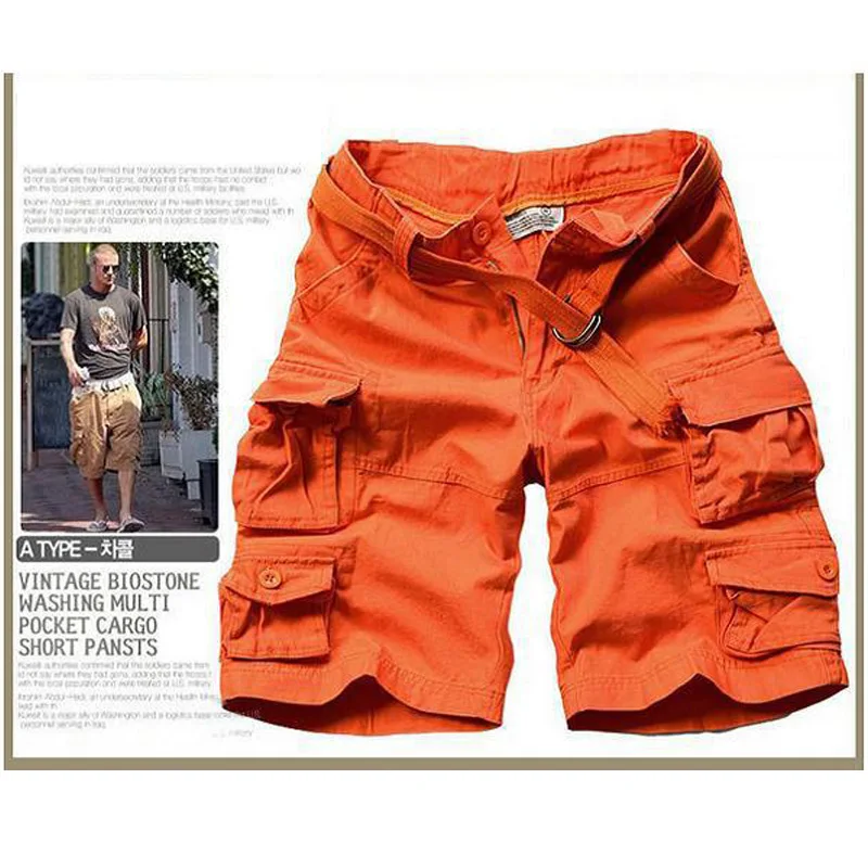 Шорты карго мужские камуфляжные в стиле милитари хлопок повседневные модные