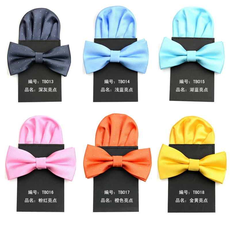 Мужские галстуки бабочки с черепом носовой платок предварительно завязанным