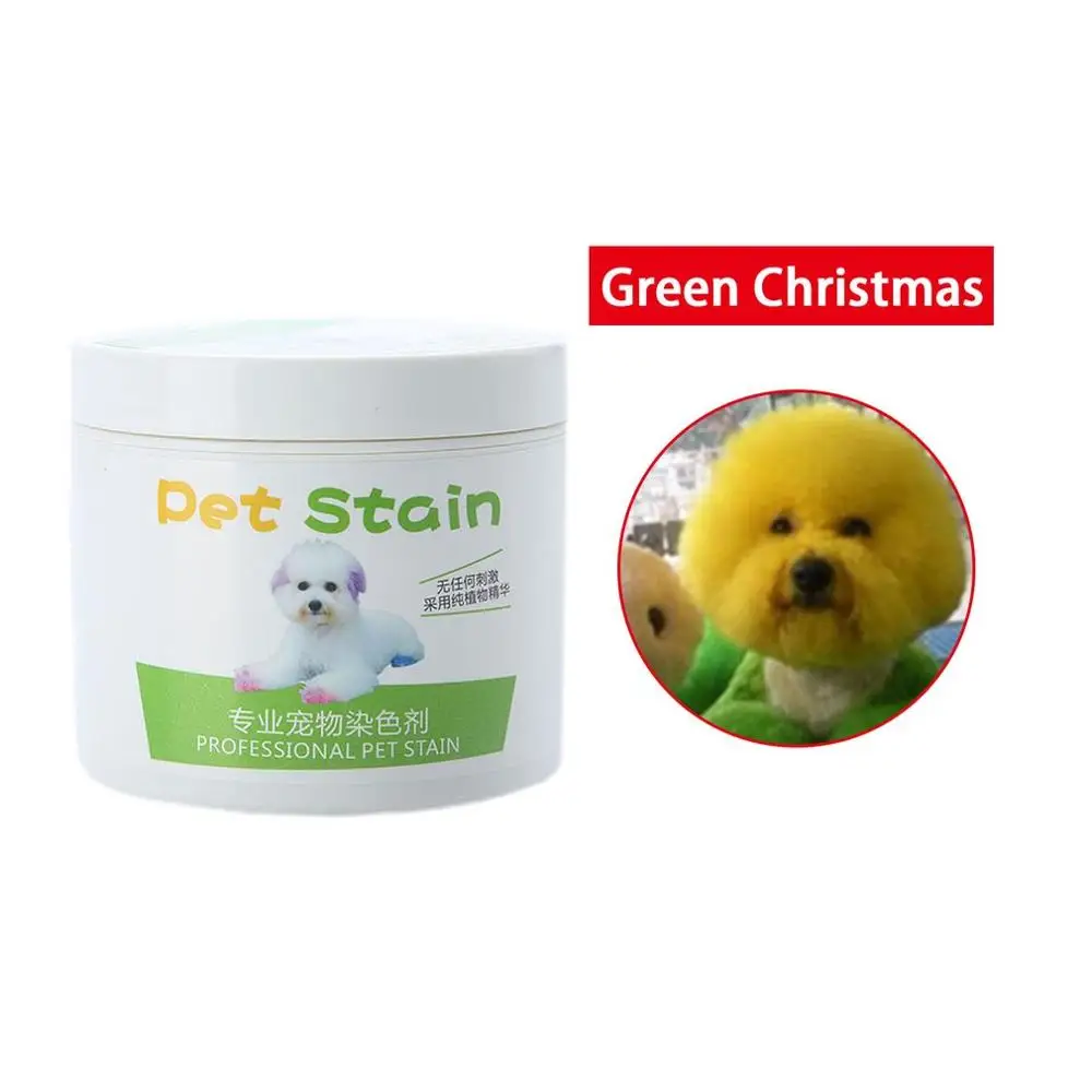Green Christmas Новая производительность, гель-краска для волос для собак, профессиональный крем для волос, цвет волос, нетоксичный, сделай сам, окрашивающий воск, 3,51 унций/100 мл, Прямая поставка - Цвет: Green Christmas