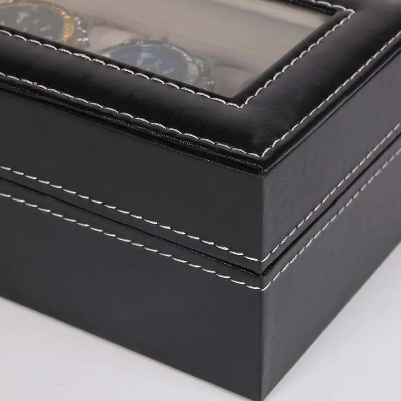 

Good Quality 6 Grid Leather Watch Box Display Case Box Jewelry Collection Storage Organizer Wristwatch Box Holder