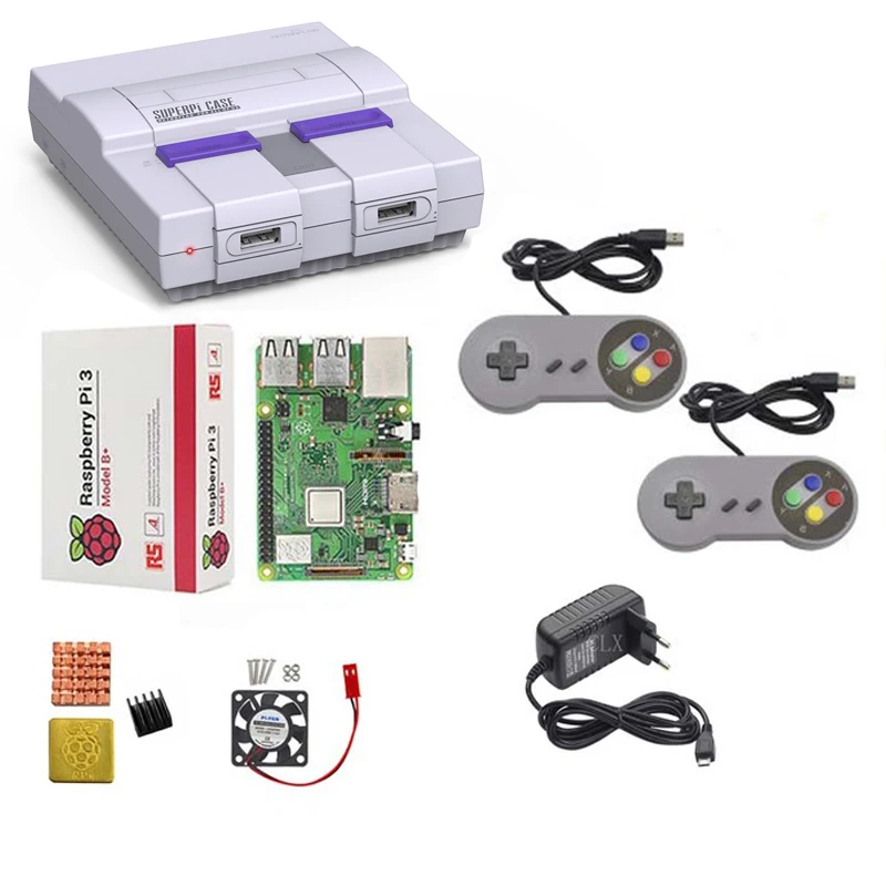 Чехол Raspberry Pi SUPERPIE U Retroflag чехол + pi 3B/3B радиатор вентилятор 3а мощность 2 шт. игровая