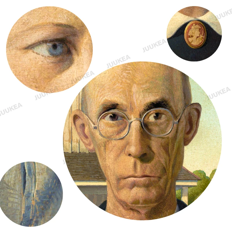 Художественный Грант Вуд американская Готическая масляная живопись репродукции