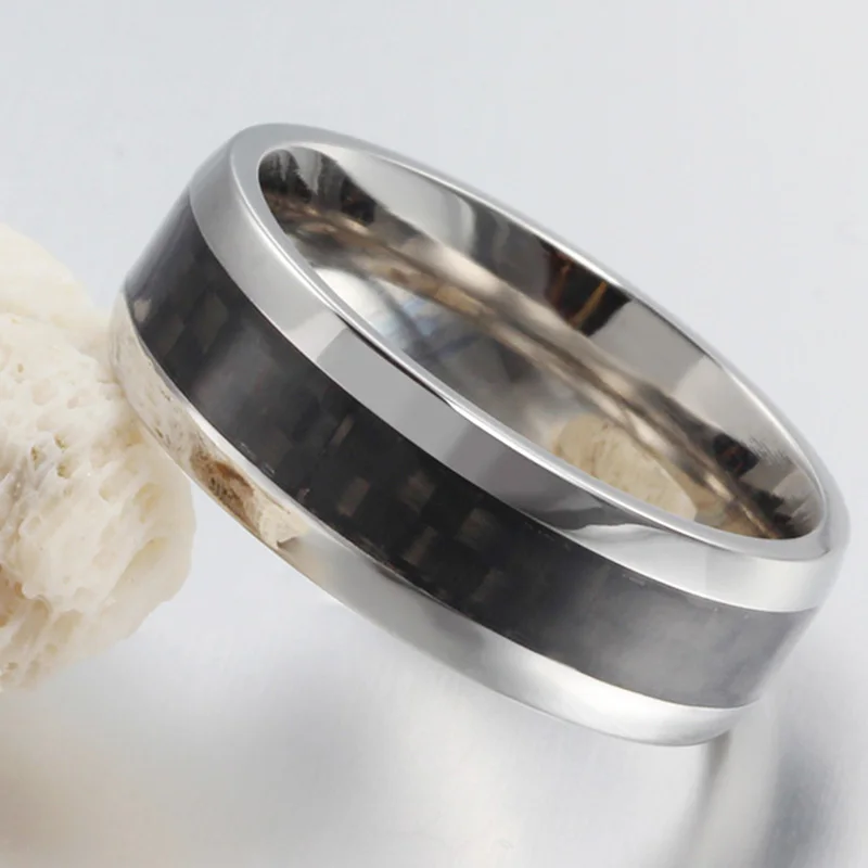 Обручальные кольца для мужчин и женщин из нержавеющей стали anello uomo R 094 ширина 8 мм