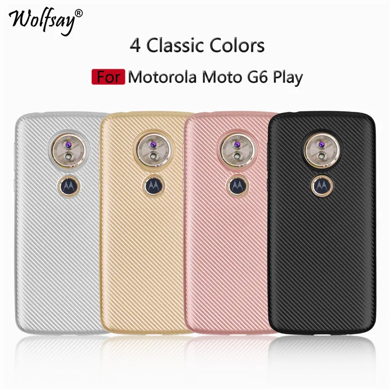 СПС чехол для телефона Moto G6 Play 5 7 "углеродного волокна Мягкий TPU Motorola играть