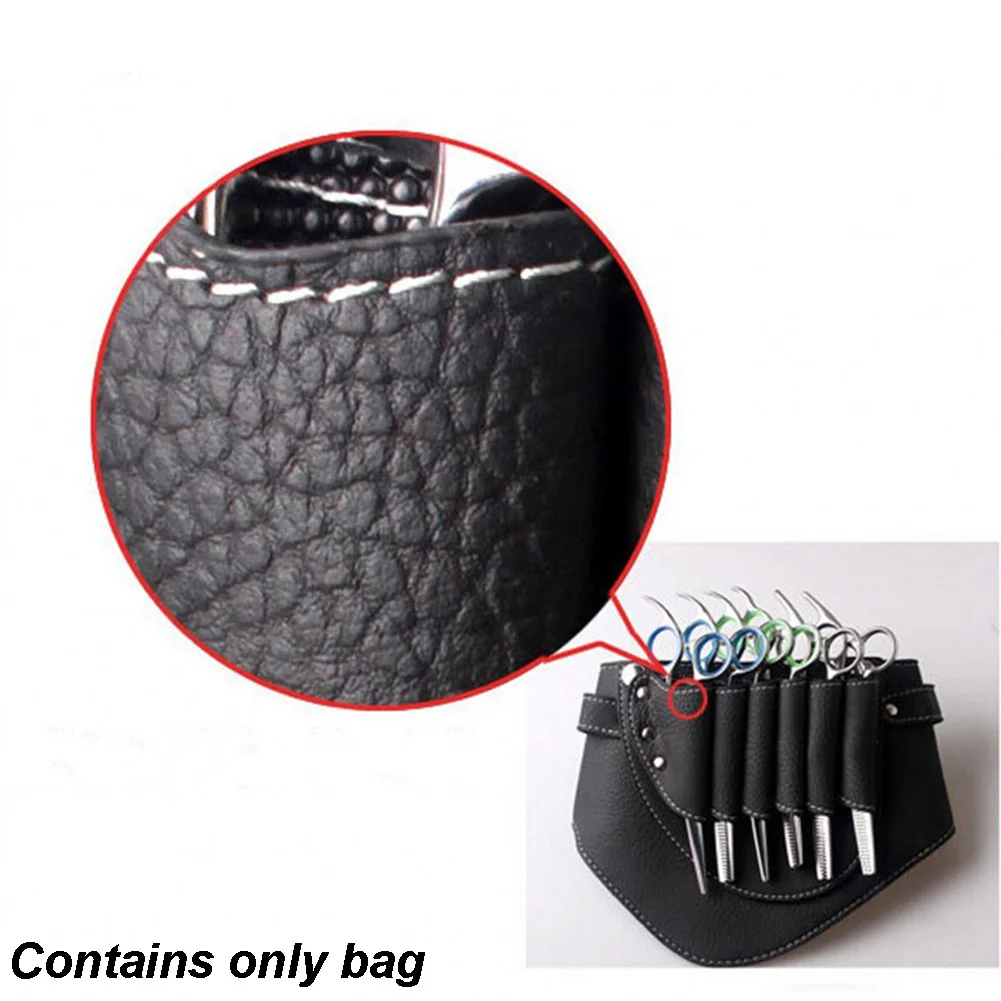 Comb PU Leather With Belt Salon Waist Pouch Professional Hairdressing Tool Clips Barber Scissor Bag Holder Rivet Holster | Красота и