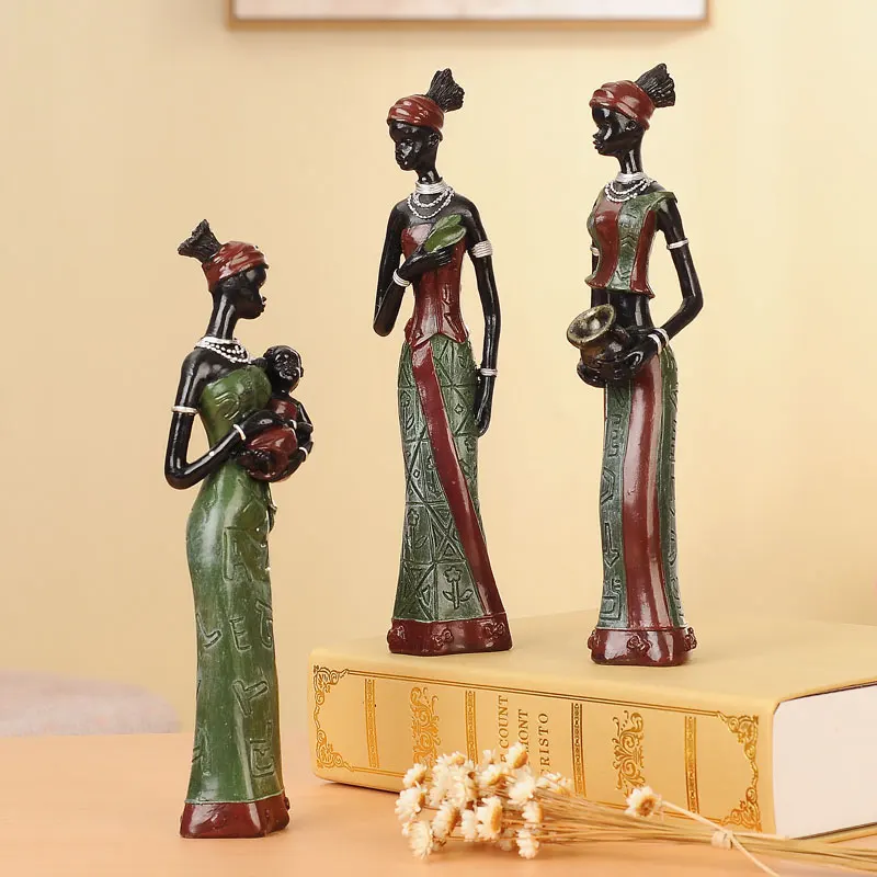 Новая Винтажная африканская кукла для девочек 3 шт./компл. изделия из смолы друзей