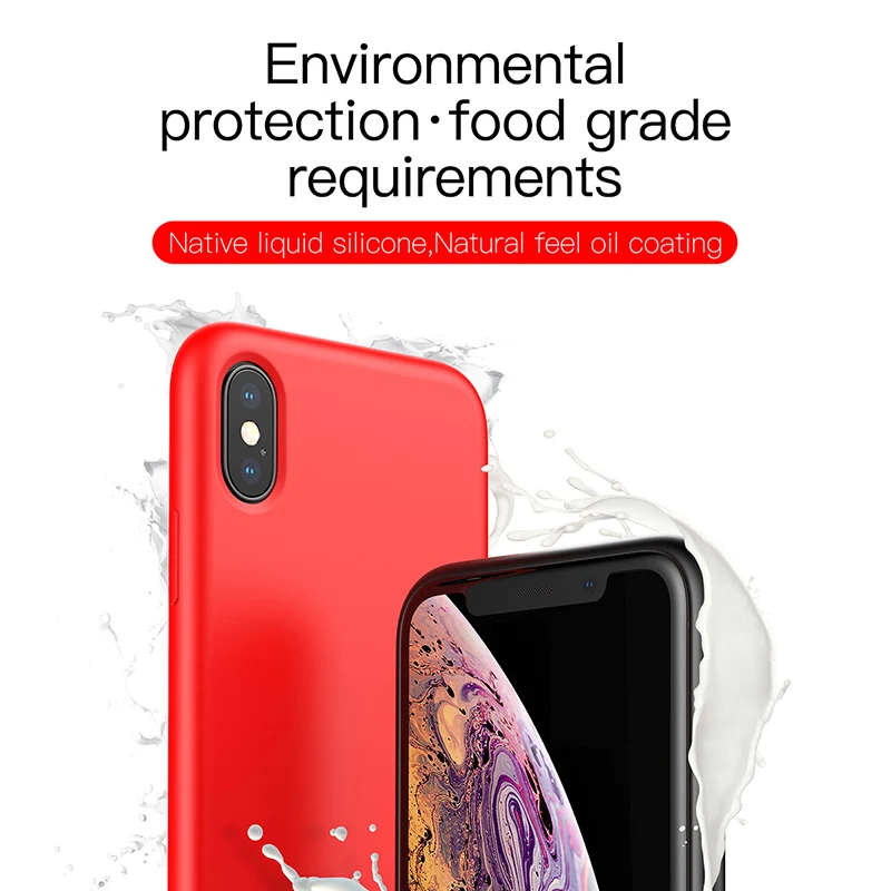 Роскошный жидкий силиконовый чехол Baseus для iPhone Xs Max, ультратонкий, гладкий Чехол карамельного цвета для iPhone Xs Max XR, чехол для телефона