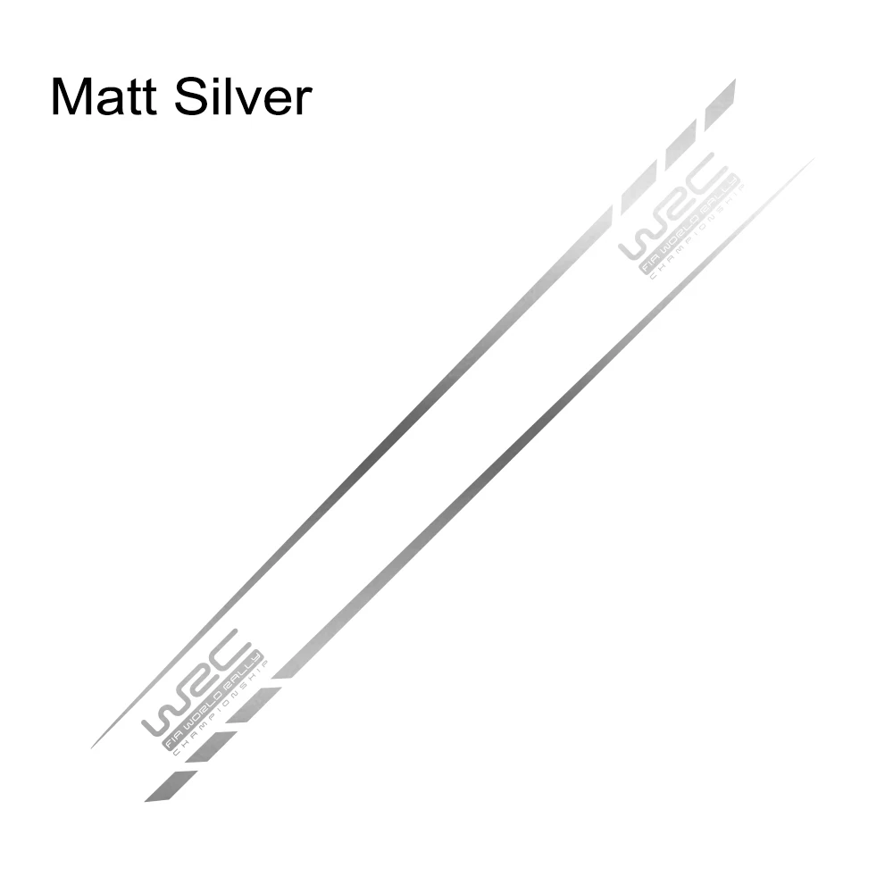 Matt Sliver 2pcs Car Side Skirts Stickers Stylish Graphics Auto DIY Styling Vinyl Decals Car Tuning Accessories For Ford Focus 2 3 MK2 MK3 - Название цвета: Matt Sliver