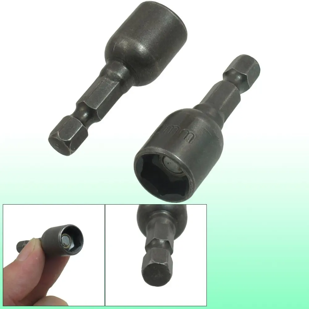 UXCELL 2 шт. серый 1/4 &quotшестигранный гаечный ключ Магнитный 1/4&quot хвостовик 13x41 мм