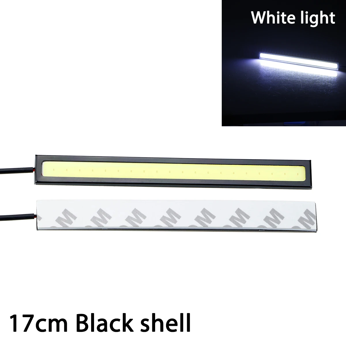 Blck-white light 2 шт. Автомобильный светодиодный дневные ходовые огни ультра яркий DC 12 В 17 см водонепроницаемый авто DRL COB вождения Противотуманные фары DHO DRL - Цвет: Blck-white light