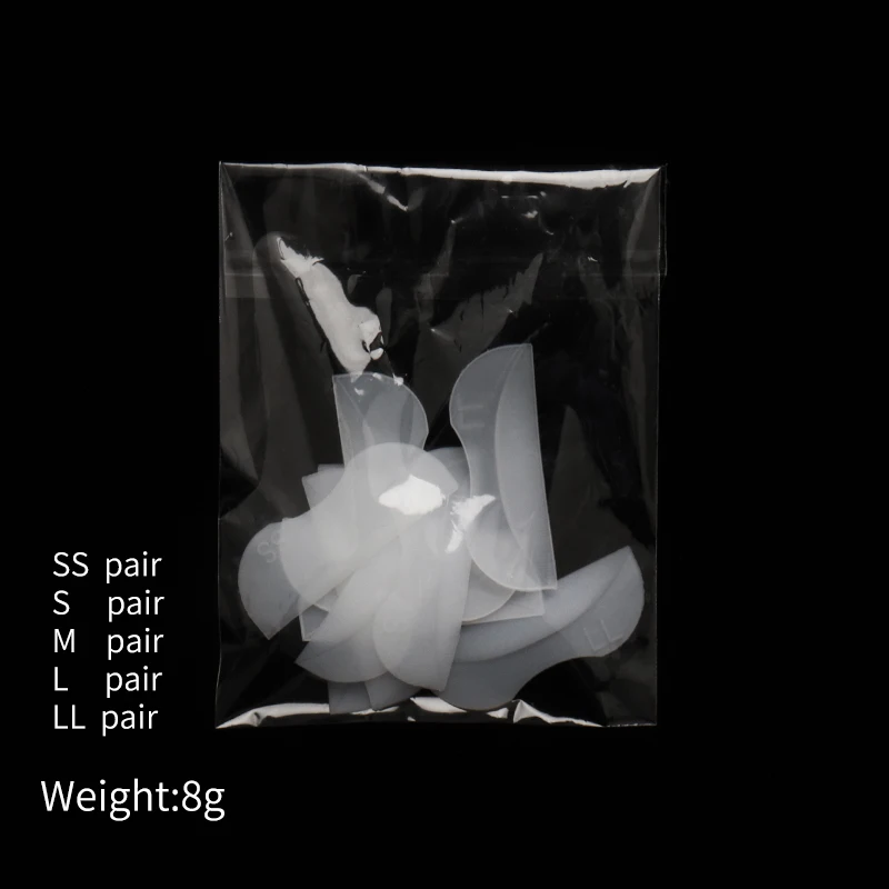 white opp bag 5pairs Silicone 3D Eyelash Curler Eyelash Perm Pad Recycling Lashes Rods Shield lifting Applicator Tools Makeup Accessories - Цвет: white opp bag
