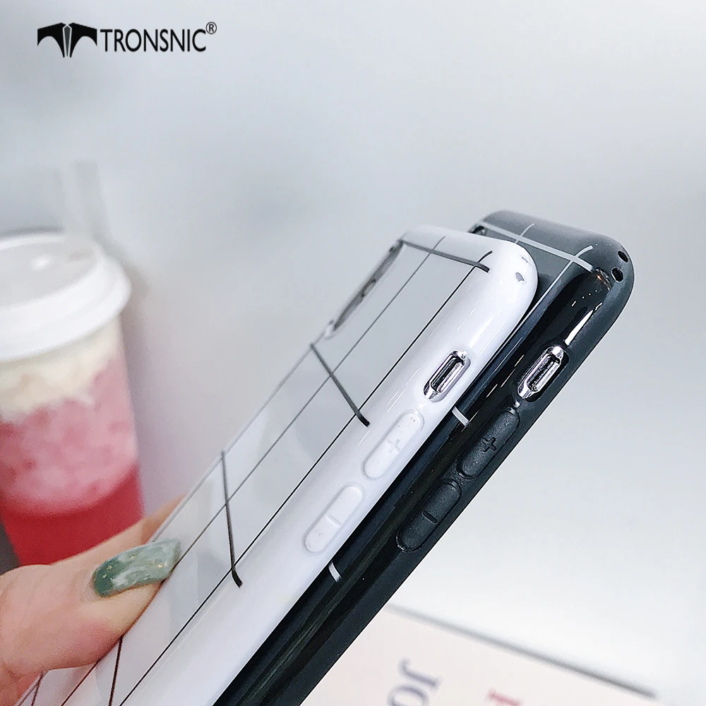 tronsnic plaid phone case for iphone x xs max xr soft silicone black white case for iphone 6s 7 8 plus luxury covers hot fashion free global shipping